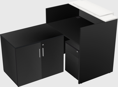 L-shaped modular reception