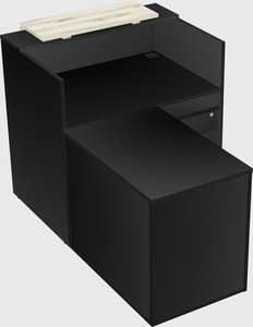 L-shaped modular reception