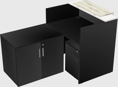 L-shaped modular reception