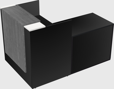 L-shaped modular reception