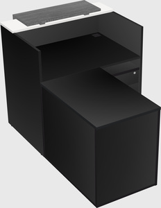 L-shaped modular reception
