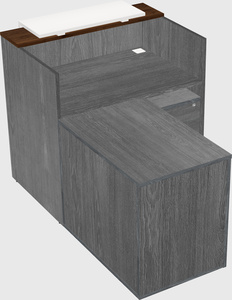 L-shaped modular reception