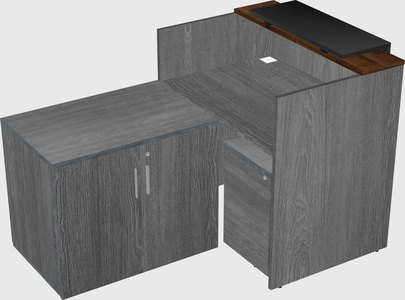 L-shaped modular reception