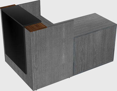 L-shaped modular reception