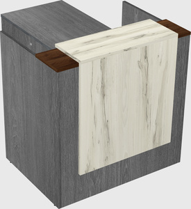 L-shaped modular reception