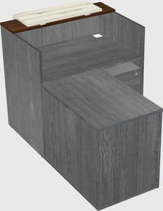 L-shaped modular reception
