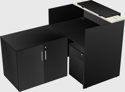 L-shaped modular reception