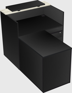L-shaped modular reception