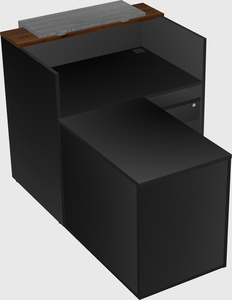 L-shaped modular reception