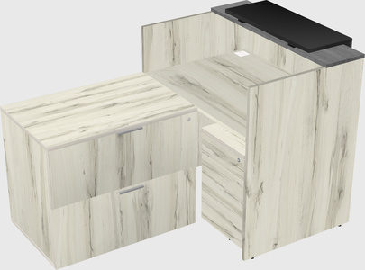 L-shaped modular reception