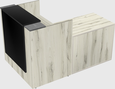 L-shaped modular reception