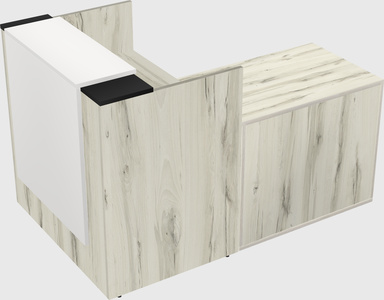 L-shaped modular reception