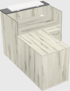 L-shaped modular reception
