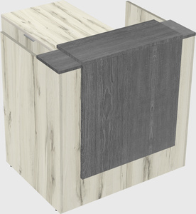 L-shaped modular reception