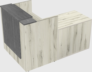 L-shaped modular reception