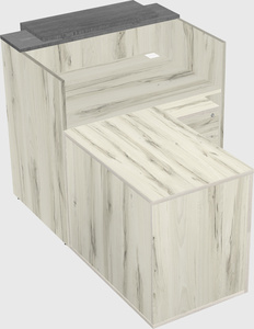 L-shaped modular reception