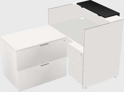 L-shaped modular reception