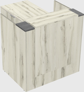 L-shaped modular reception
