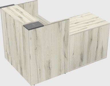 L-shaped modular reception
