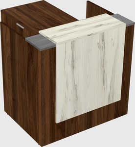 L-shaped modular reception