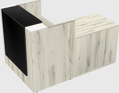 L-shaped modular reception