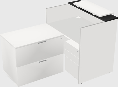 L-shaped modular reception