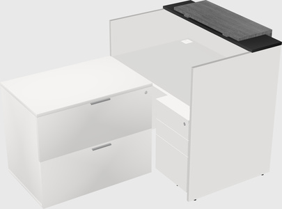 L-shaped modular reception