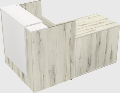 L-shaped modular reception