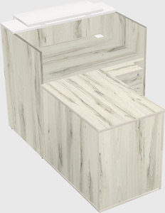 L-shaped modular reception