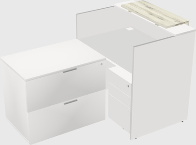 L-shaped modular reception