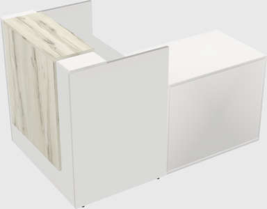 L-shaped modular reception
