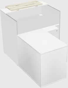 L-shaped modular reception