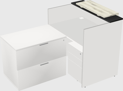 L-shaped modular reception