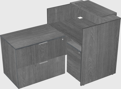 L-shaped modular reception