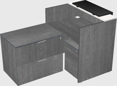L-shaped modular reception