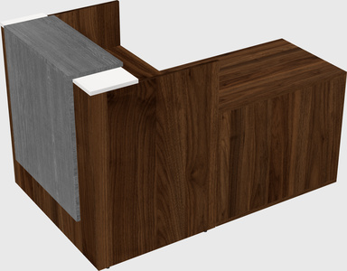 L-shaped modular reception