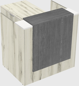 L-shaped modular reception