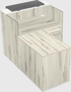 L-shaped modular reception