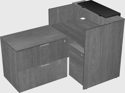 L-shaped modular reception