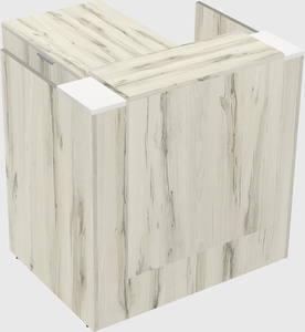 L-shaped modular reception