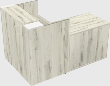 L-shaped modular reception