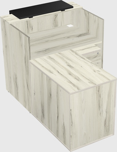 L-shaped modular reception
