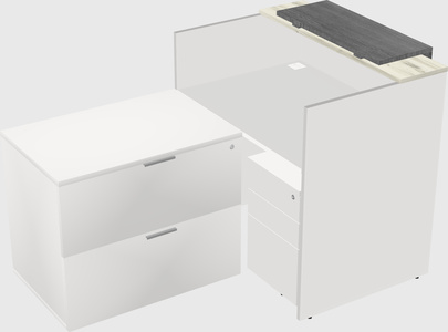 L-shaped modular reception