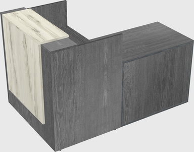 L-shaped modular reception