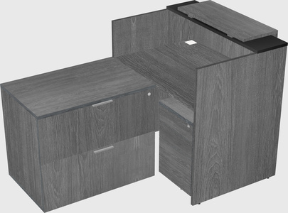 L-shaped modular reception