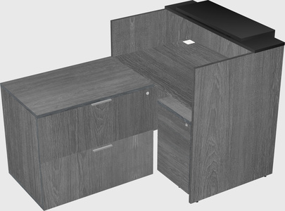 L-shaped modular reception