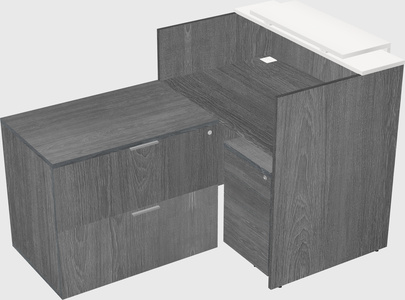 L-shaped modular reception