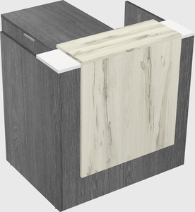L-shaped modular reception