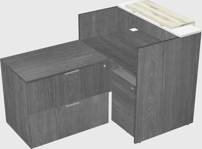 L-shaped modular reception