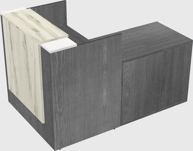 L-shaped modular reception
